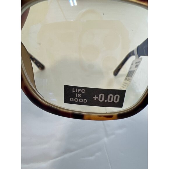 Life Is Good Blue Light Blocking Glasses Honora Brown Tortoise +0.00 Readers - Picture 6 of 7